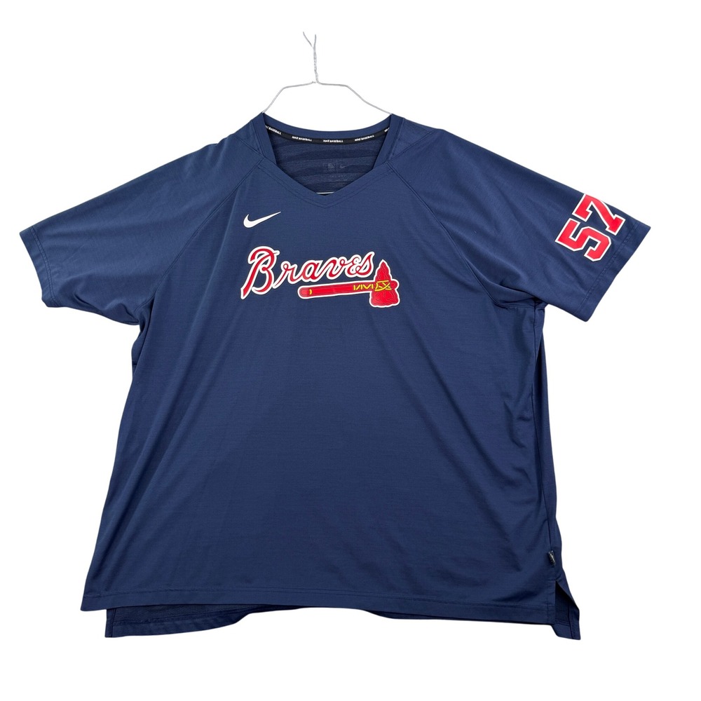 Atlanta Braves Nike Team Issued Shirt‎ Mens 3XL #57 Sal Fasano Batting Practice